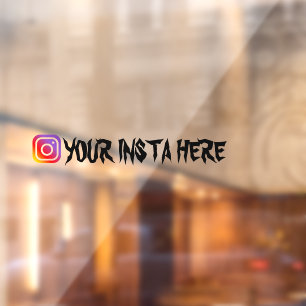 カスタムInstagramユーザー名ゴシックウィンドウカーデカール ウィンドウサイン