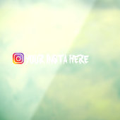 カスタムInstagramユーザー名ゴシックウィンドウカーデカール ウィンドウサイン (シート3)