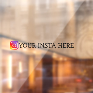 カスタムInstagramユーザー名シンプルデカール ウィンドウサイン