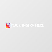 カスタムInstagramユーザー名 窓用カーデカル ウィンドウサイン (シート)