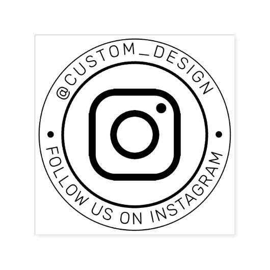 カスタムInstagramユーザー名 | Instagram後を追上で使用 セルフインキングスタンプ (デザイン)