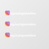 カスタムInstagramロゴソーシャルメディアのハンドル名 ウィンドウサイン (シート)