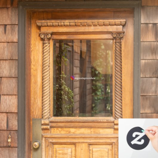 カスタムInstagramロゴソーシャルメディアのハンドル名 ウィンドウサイン (ホームデコレーション)