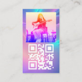 カスタムinstagramロゴプロファイル写真QRコード 名刺 (裏面)