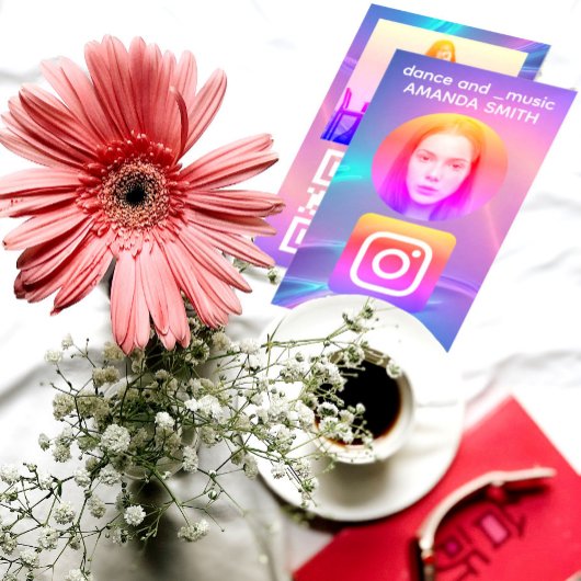 カスタムinstagramロゴプロファイル写真QRコード 名刺