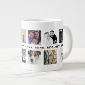 カスタムInstagram写真12枚コラージュ ジャンボコーヒーマグカップ (正面右)