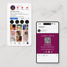 カスタムInstagram名刺 | ソーシャルメディアQR 名刺