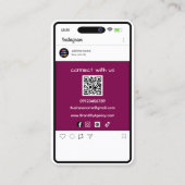 カスタムInstagram名刺 | ソーシャルメディアQR 名刺 (裏面)
