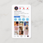 カスタムInstagram名刺 | ソーシャルメディアQR 名刺 (正面)