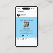 カスタムInstagram名刺 | ソーシャルメディアQR 名刺 (裏面)