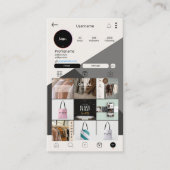 カスタムInstagram名刺QRCodeテンプレート 名刺 (正面)