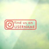 カスタムInstagram ソーシャルメディア カーウィンドウステッカー ウィンドウサイン (シート3)