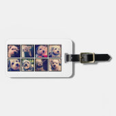 カスタムInstagram 8フォトコラージュ文字背面 ラゲッジタグ (正面横)