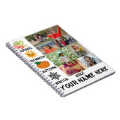 カスタムInstagram 8 photo collage year season ノートブック (右側)