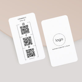 カスタムInstagram Facebook QRコード接続ロゴ 名刺