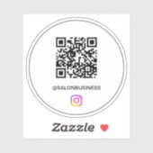 カスタムInstagram QRコード インスタグラムサロン シール (シート)