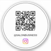 カスタムInstagram QRコード インスタグラムサロン シール (正面)