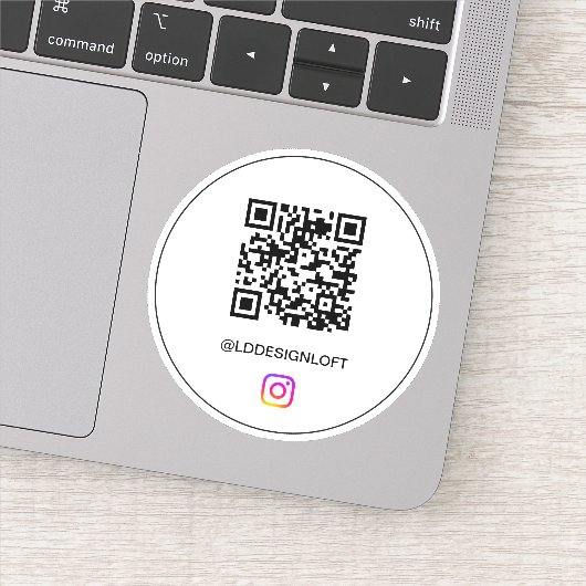 カスタムInstagram QRコード インスタグラム ソーシャルメディア シール (詳細)