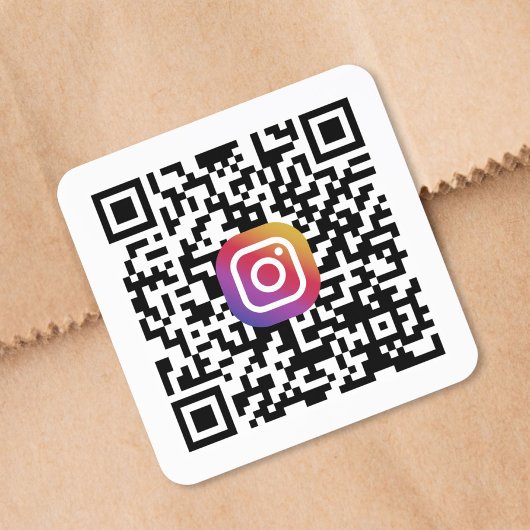 カスタムInstagramQRコード スクエアシール