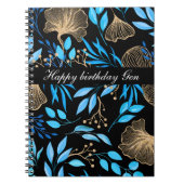 カスタムiphoneケース金ゴールドの色ユーザー名の追加 ノートブック (正面)