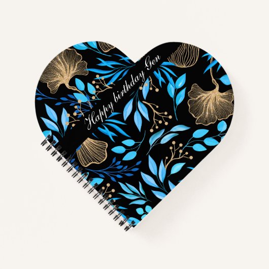 カスタムiphoneケース金ゴールドの色ユーザー名の追加 ノートブック (正面)