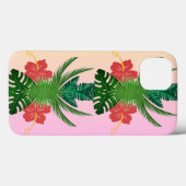 カスタムiPhone 13モノグラムのケース、フローラケースのマット Case-Mate iPhoneケース (裏面 (横))