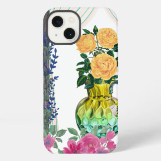 カスタムiPhone 13モノグラムのケース、フローラケース。 iPhone 13ケース