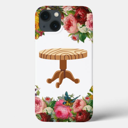 カスタムiPhone 13モノグラムのケース – フローラデザイン Case-Mate iPhoneケース (裏面)