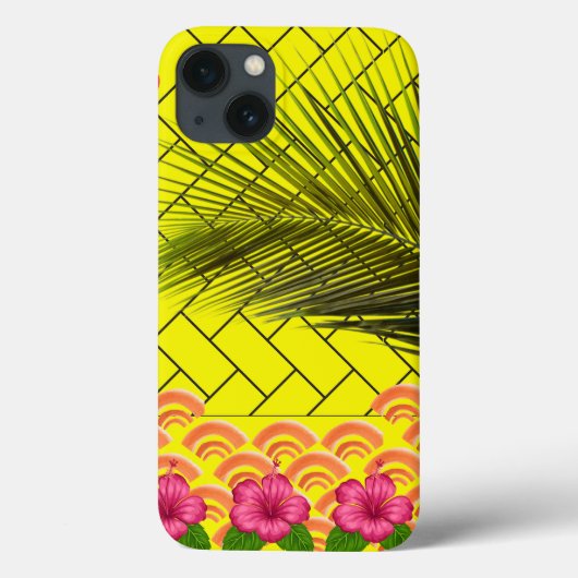 カスタムiPhone 13モノグラムのケース – 黄 Case-Mate iPhoneケース (裏面)