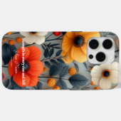 カスタムiPhone 15 Promaxケース(花鮮やか付) Case-Mate iPhoneケース (裏面 (横))