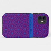 カスタムiPhone 5ケース – メイトパープル、青パターン Case-Mate iPhoneケース (裏面(横))
