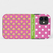 カスタムiPhone 5 Xtremeケース:プリムローズ、水玉模様 Case-Mate iPhoneケース (裏面(横))