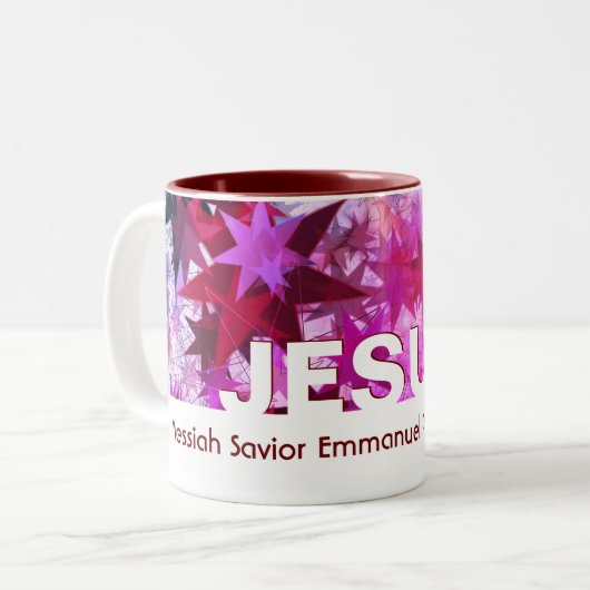 カスタムJESUSクリスマス ツートーンマグカップ (正面左)