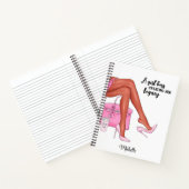 カスタムJournalブラックパーソナライズされたガールノート ノートブック (内部)