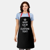 カスタムKeep Calmエプロン おもしろ料理用 エプロン (着用した状態)