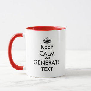カスタムKeep Calmコーヒーマグテキストジェネレータ マグカップ