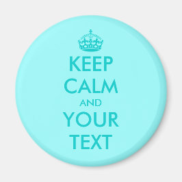 カスタムKeep calm マグネット | ターコイズブルー オリジナル作成可能