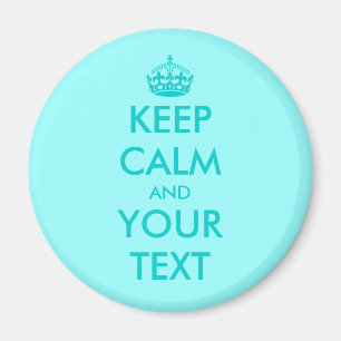 カスタムKeep calm マグネット ターコイズブルー オリジナル作成可能