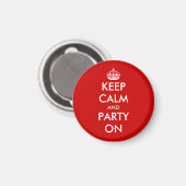 カスタムKeep calm マグネット | 円形カスタマイズ可能 (正面/裏面)