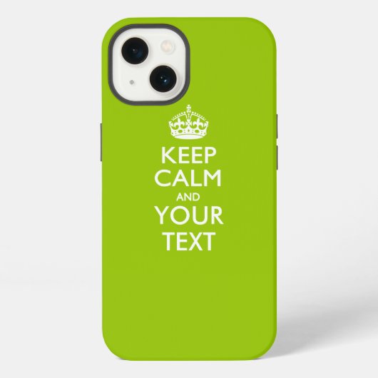 カスタムKEEP CALM ANDテキスト iPhoneケース (裏面)