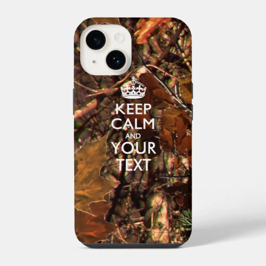 カスタムKEEP CALM ANDテキスト iPhoneケース (裏面)