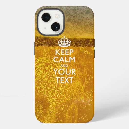カスタムKEEP CALM AND あなたのテキスト iPhoneケース (裏面)