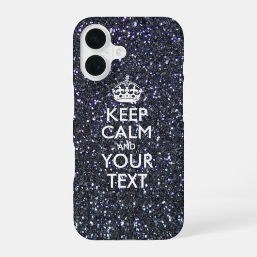 カスタムKEEP CALM AND Your Text iPhone 16ケース (裏面)