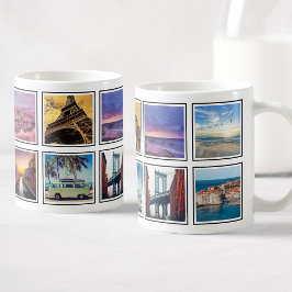カスタムKeepsake Memories Travel Photo Collage コーヒーマグカップ