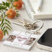 カスタムKeychain for Mom - I Love Youデザイン キーホルダー (正面右)