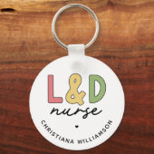 カスタムL及びDナース |労務ナース キーホルダー (正面)