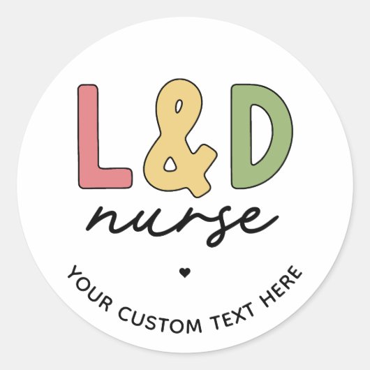 カスタムL及びDナース |労務ナース ラウンドシール (正面)