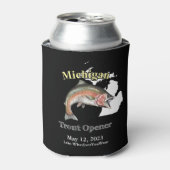 カスタムLake/Date Michigan Trout Opener Dark 缶クーラー (缶正面)