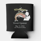 カスタムLake/Date Michigan Trout Opener Dark 缶クーラー (裏面)