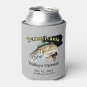 カスタムLake/Date Pennsylvania Walleye Opener Light 缶クーラー (缶正面)